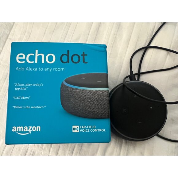 Amazon Echo Dot Smart Speaker With Alexa Voice Control & Power Adapter - Picture 4 of 5